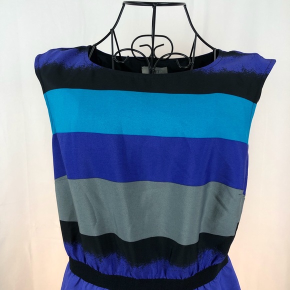 Loft multicolor striped dress SP & M - Picture 3 of 6
